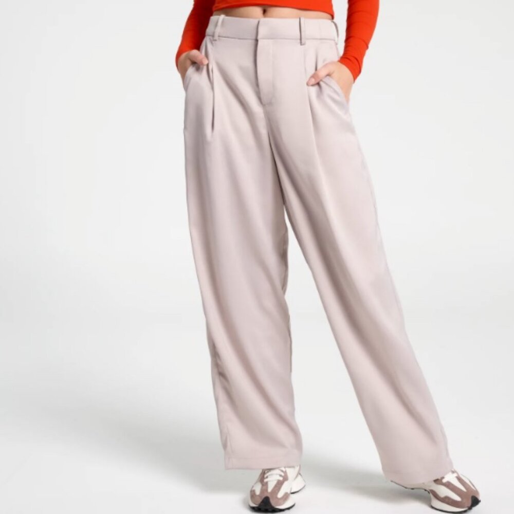 Nike Women's 24.7 PerfectStretch High-Waisted Wide Leg Pants MED Lt Orewood Brn - Picture 6 of 9